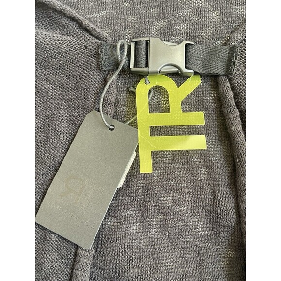 Ron Tomson Men’s Buckled Distressed Long Cardigan In Black Sz S/M New - Picture 7 of 11